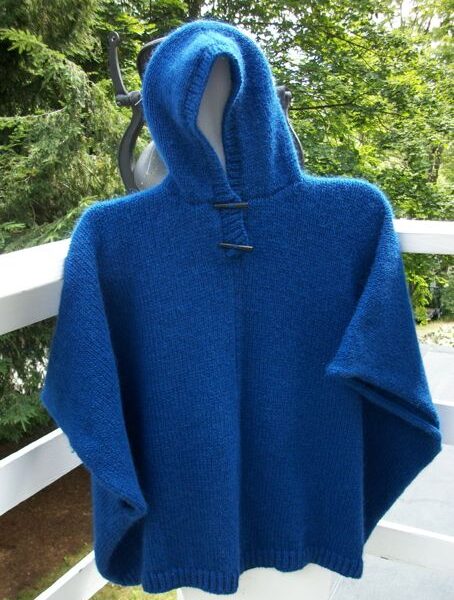 Custom Order Icelandic Wool Poncho, Hood, Matching Arm Warmers