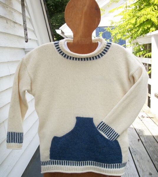 Mid-Weight Wool Pullover/Patch Pocket