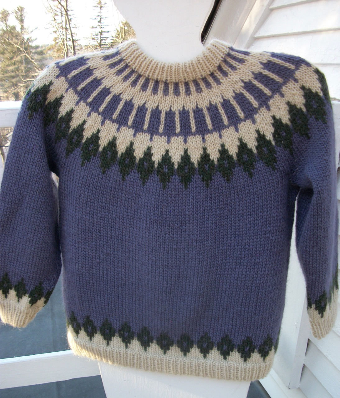 Women's Icelandic wool Yoke pullover - Buddie Sweaters