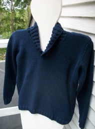 Unisex wool Shawl Collar Pullover