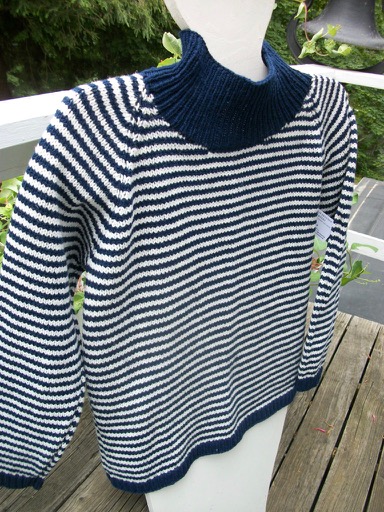 Women's Stripe Raglan Sleeve Pullover