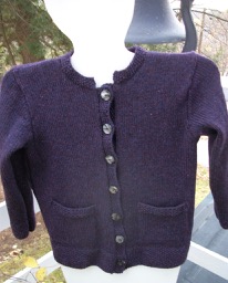 Women's Mid weight Wool Crew neck Cardigan